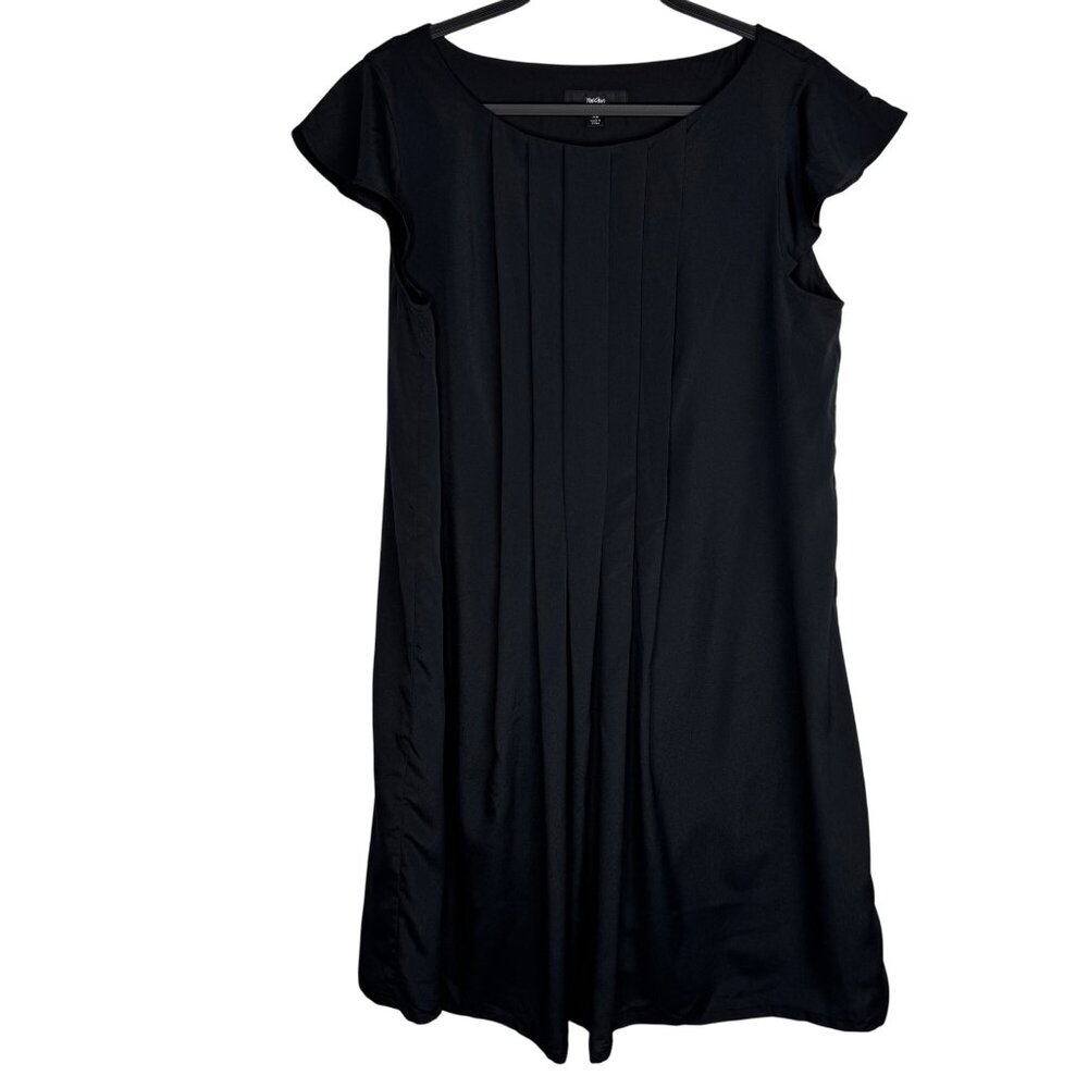 Black Pleated Dress With Cap Sleeves By Mossimo Women's XL Goth‎ Whimsigoth